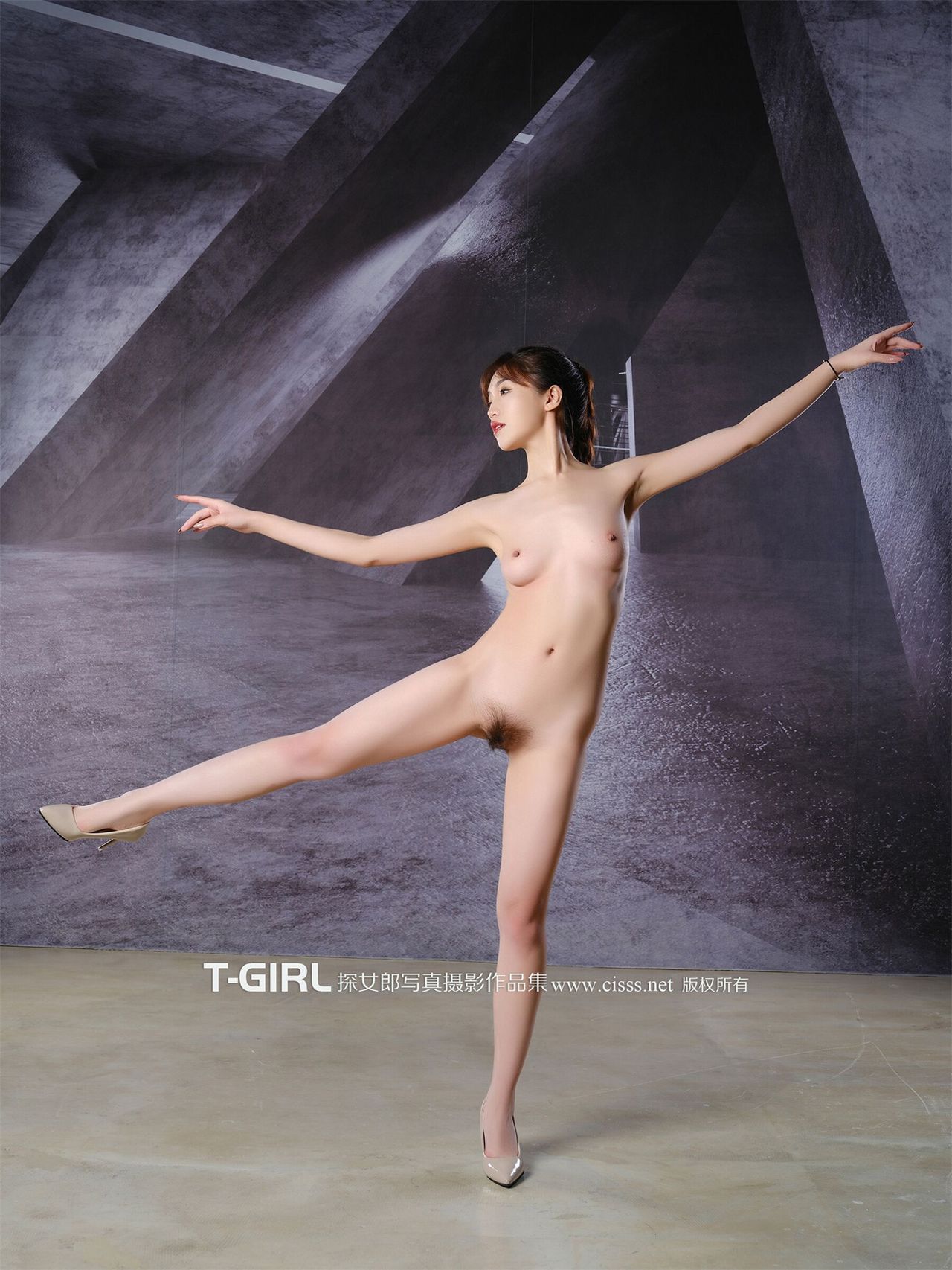 Selected photos of dancers performing nude dances and splits from the "Walking and Exploring Girls" dance series.