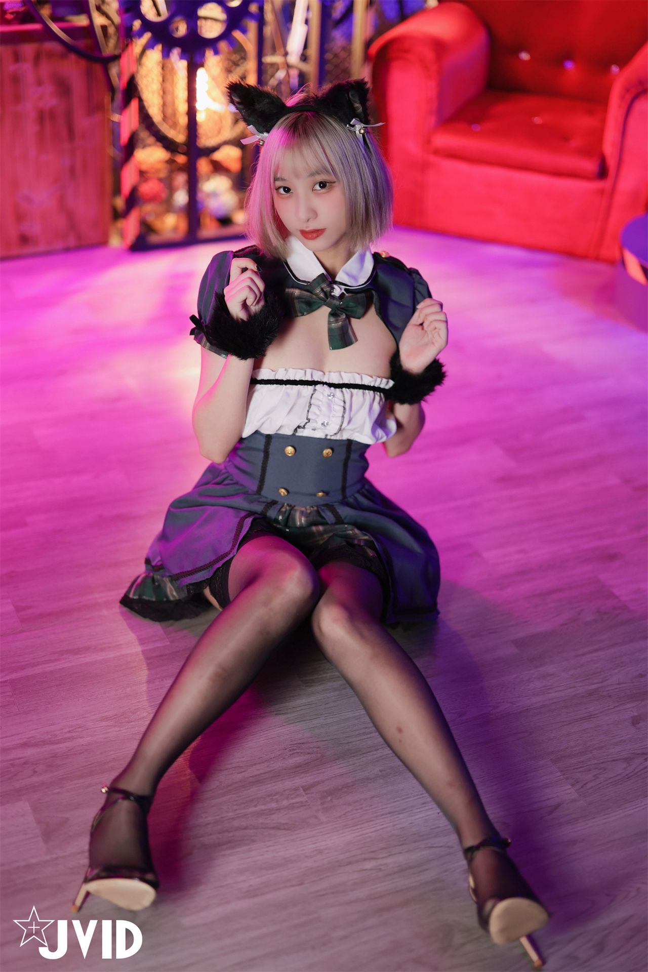 A series of intimate and sensual photos of model QCNP from JVID.